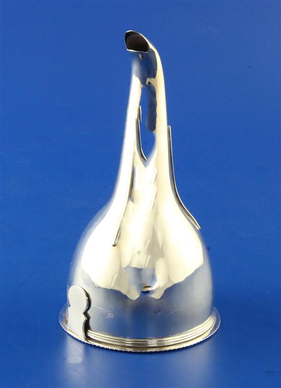 A George III silver wine funnel by John Lias, 4.5 oz.